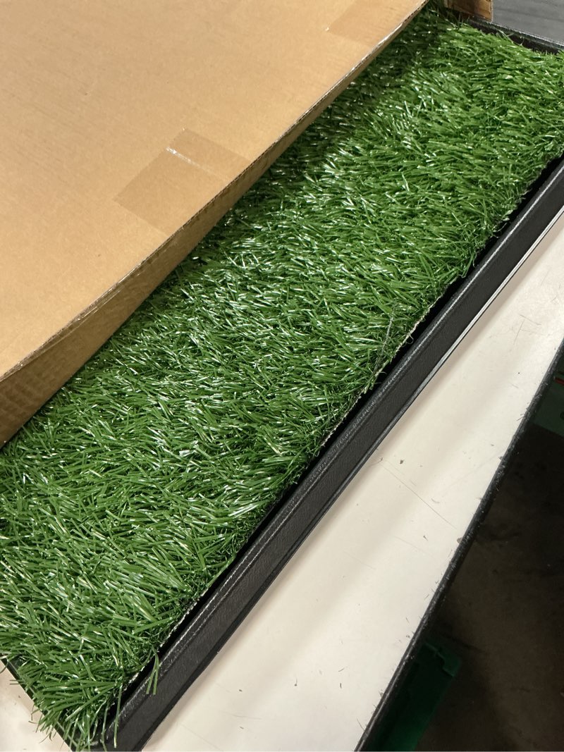 Condition photo showing Good Condition for artificial grass puppy pee pad for dogs and small pets - 20x25 reusable 4-layer training potty pad with tray - dog house and pet supplies by petmaker medium 4-layer system