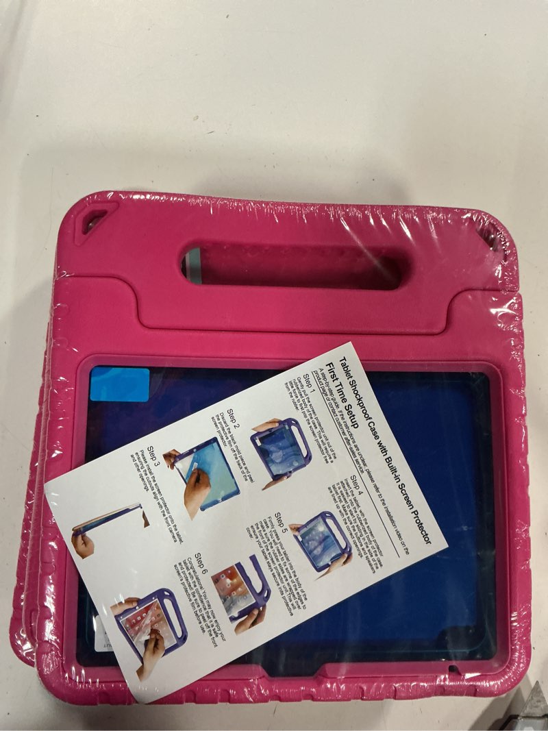 Condition photo showing New/Like New for kids case for new ipad (a16) 11th generation 11 inch 2025, ipad 10th generation 10.9" 2022 with built-in screen protector durable shockproof lightweight handle cover for i pad 10/11 gen, rose