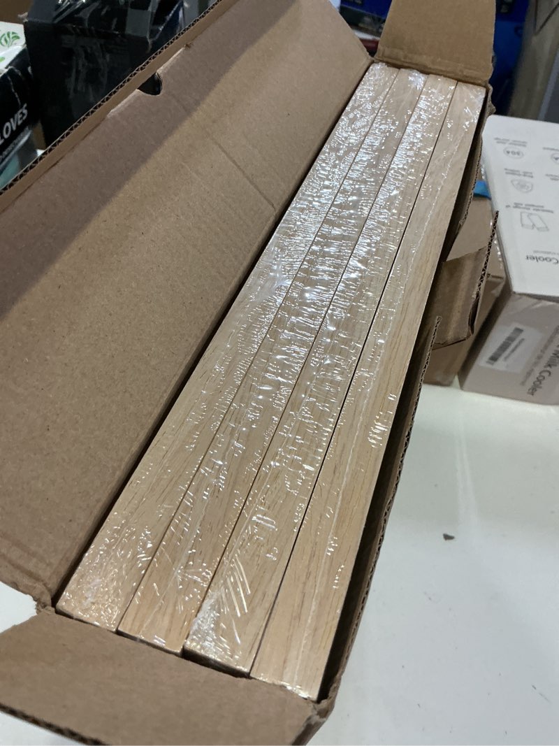 Condition photo showing New/Like New for kinlink 12x12 picture frames, 4 pack natural solid wood square frames for art, 8x8 matted or 12x12 frame without mat, wall display photo frame natural 12x12