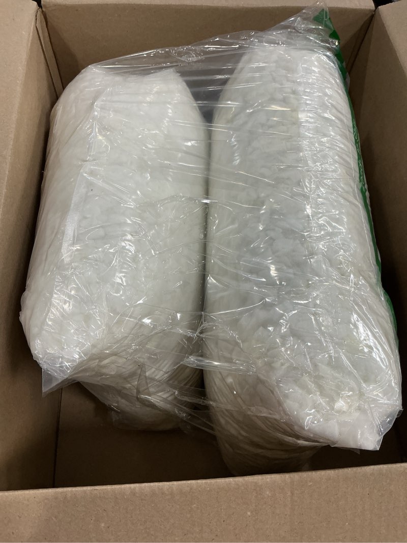 Condition photo showing As Is for jecqbor 10lbs pillow stuffing for bed body cooling pillow, adjustable cold shreddred memory foam filling with polyfill stuffing refill for bean bag chair filler, stuffed animal, couch, art crafts white 10lbs