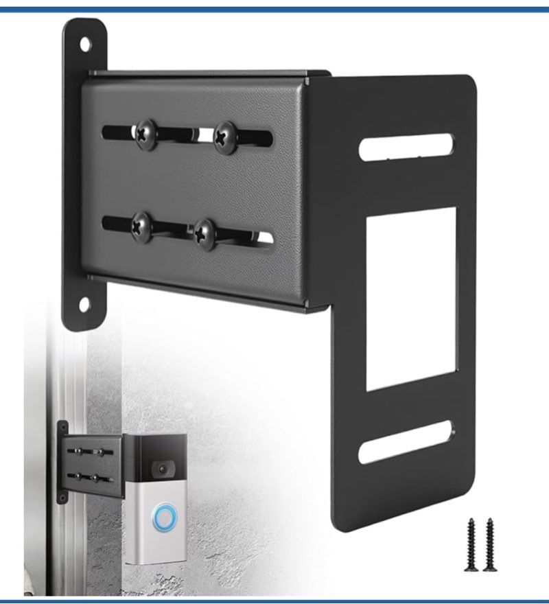 Adjustable Doorbell Extender Fits for Ring Doorbell 2nd Gen, Heavy Duty Stainless Steel Brick Wall M