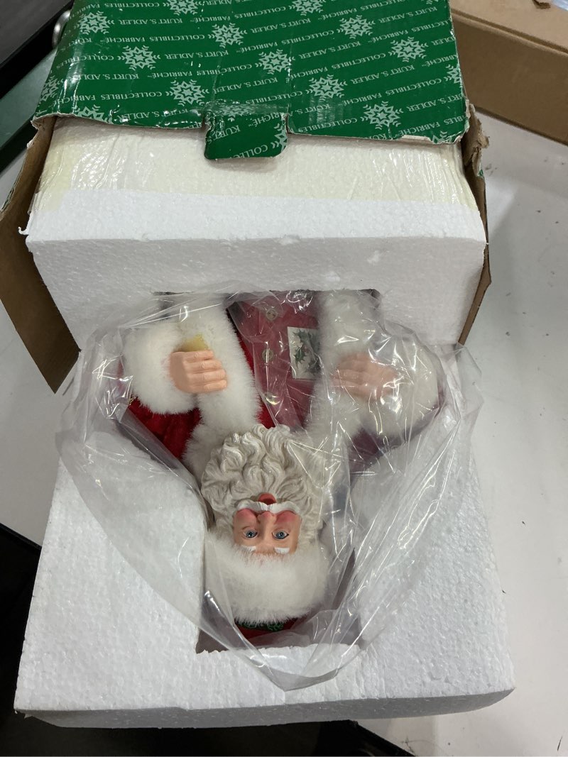 Condition photo showing Good Condition for kurt adler 10.5" fabriché™ santa with gifts in pocket.