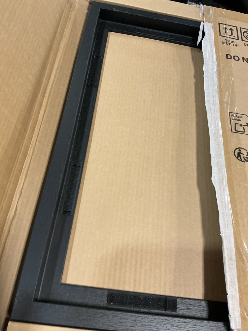 Condition photo showing As Is for MCS Canvas Float Frames 16x20 Canvas Black Finish Frame, Vertical & Horizontal Wall Hanging Large Frame for Canvas Paintings (1-Pack) 16x20 without Mat Black