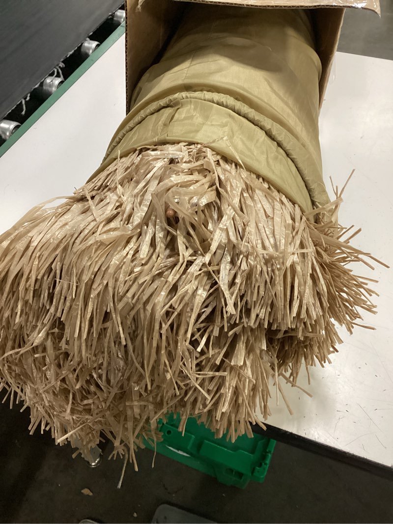 Condition photo showing Good Condition for ammsun 7.5ft hula thatched tiki patio beach umbrella hawaiian style 10 ribs upf 50+ with tilt carry bag for outdoor tiki bar, tropical palapa, patio garden beach pool backyard natural color a natural 7.5ft