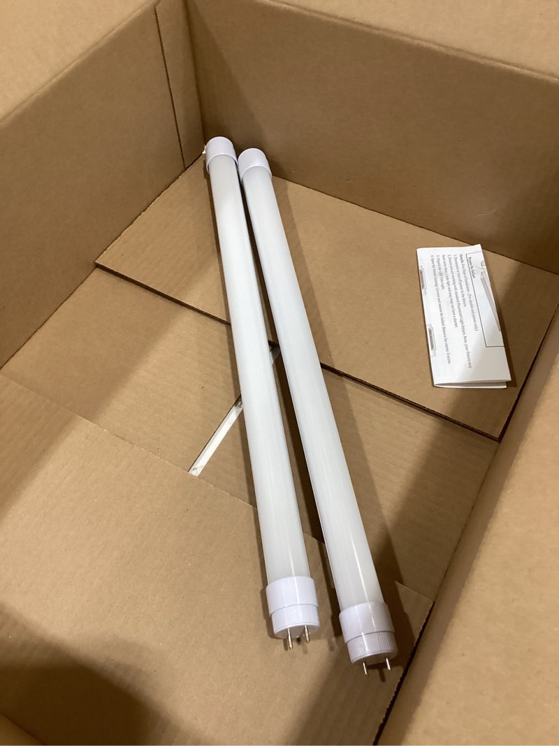 Condition photo showing As Is for f15t8 led replacement bulb,7w,5000k daylight white,f15t8 led tube light rotatable end caps,frosted cover,85-265vac (120v 2pack). 2 count (pack of 1)