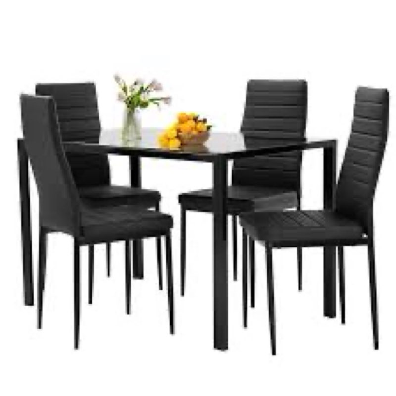 FDW Dining set for small spaces rectangular table and 1 chairs modern home furniture