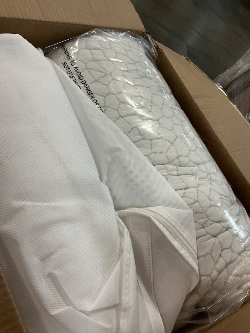 Condition photo showing Good Condition for supa modern cooling pillow queen size set of 2, certipur-us shredded memory foam pillows for sleeping, cool bed pillows for hot sleepers, adjustable firm pillow for side,back,stomach sleepers queen (2 count) original white (cooling)