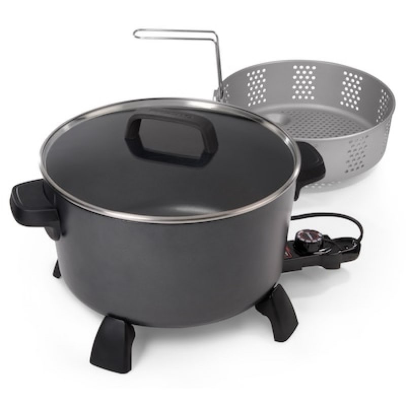 presto 10-quart kitchen kettle xl multi-cooker, steamer & deep fryer, black (missing parts)