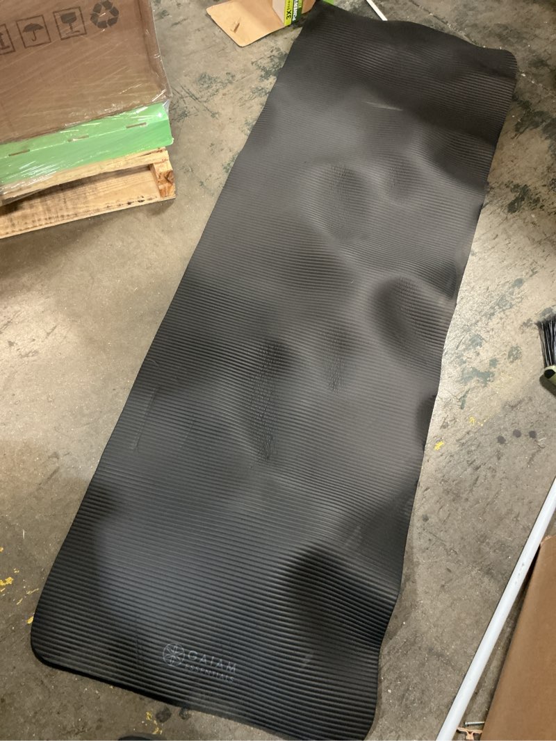 Condition photo showing As Is for gaiam essentials premium yoga mat with yoga mat carrier sling (72"l x 24"w x 1/4 inch thick)