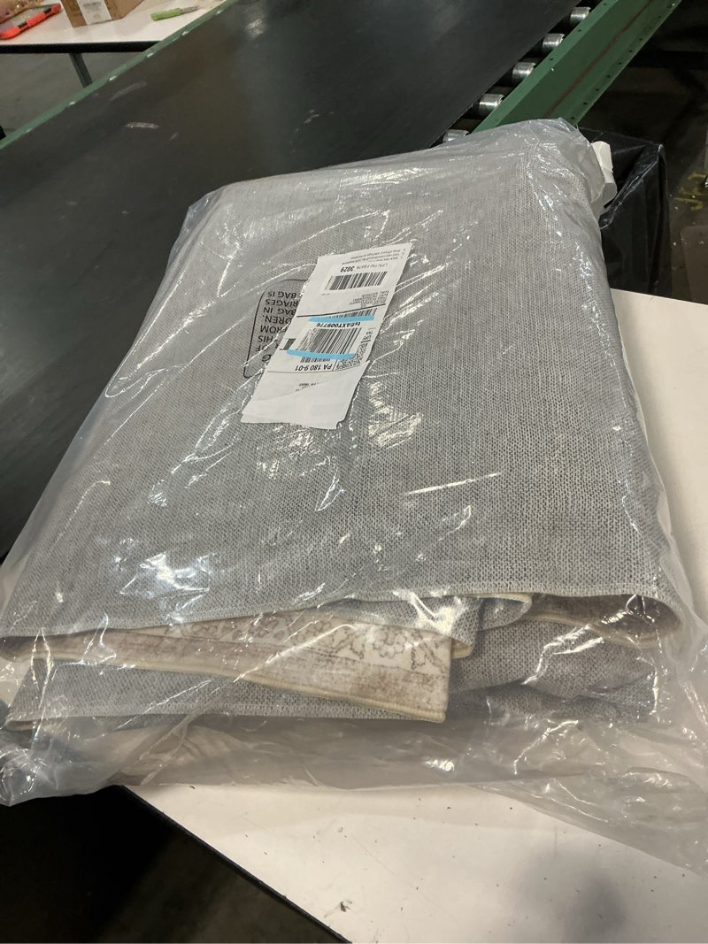 Condition photo showing Good Condition for collive large area rug for living room 9x12, neutral boho washable area rug 9x12 non slip modern farmhouse bedroom carpet stain resistant ultra-thin low pile print floor mat for dining office - beige beige 9' x 12' (rectangular)