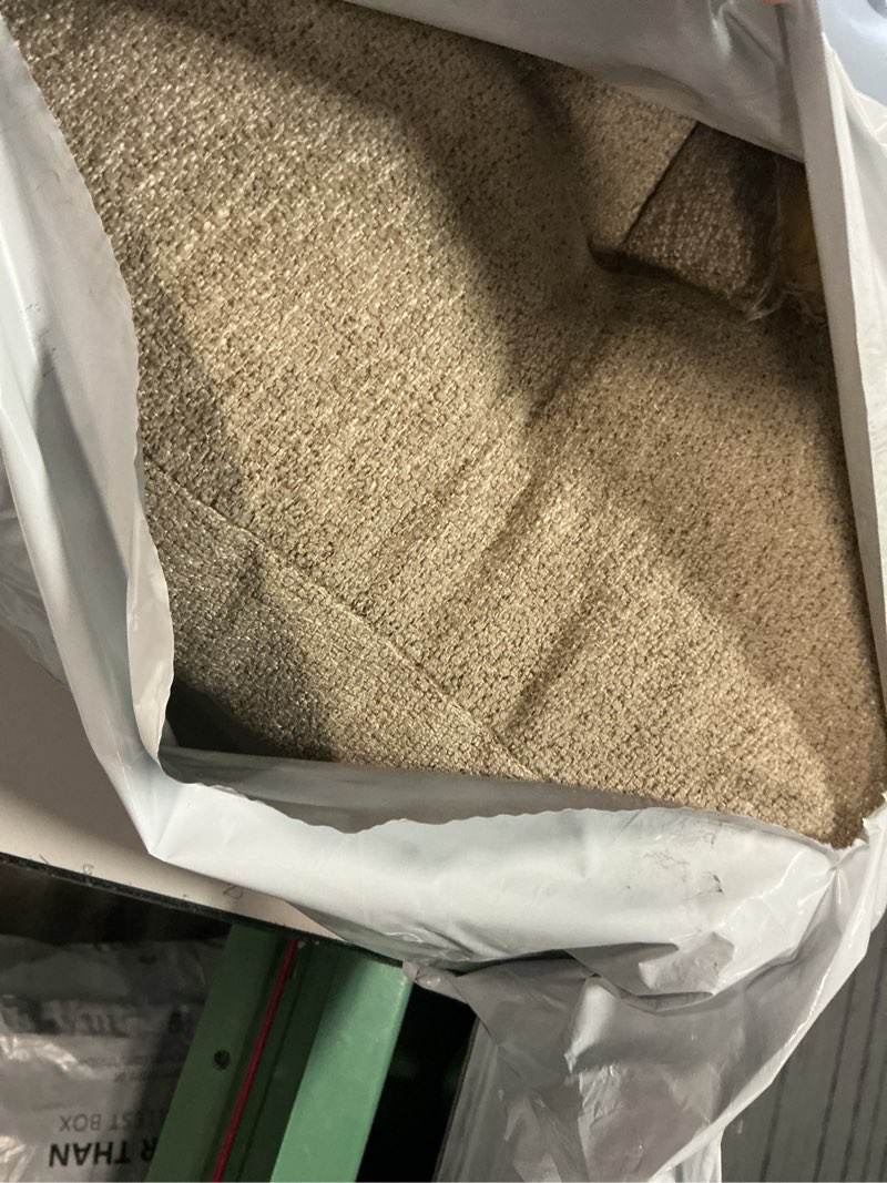 Condition photo showing As Is for downluxe Chair Cushions for Dining Chairs 2 Pack, Tufted Indoor Chair Pads with Non-Slip Bottom, U-Shaped Kitchen Chair Cushions, 17"x17"x4", Khaki Khaki 2 Count (Pack of 1)