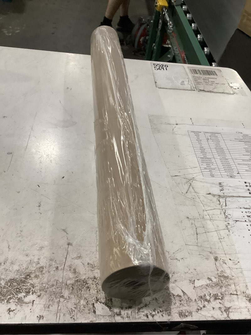 Condition photo showing New/Like New for brown kraft paper roll, 30 inch x 150 feet, made in usa | recycled material, for gift wrapping, arts & crafts, bulletin board, banner, shipping, floor protection, table covering brown 30" x 150'