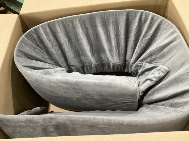 Condition photo showing As Is for vekkia king bed wedge pillow for headboard gap filler(0-5"),high-density foam,prevents pillows & items from falling,ergonomic design,large storage pockets, removable&washable cover,gray,76''x10''x6'' gray king(76''x10"x6"-large)
