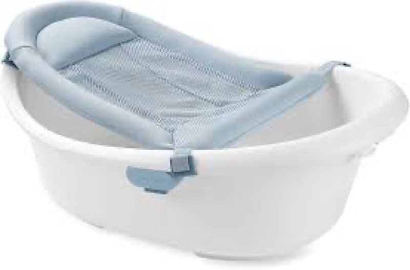 skip hop baby bath tub 4-in-1 grow with baby infant to toddler bathtub with supportive sling and sit