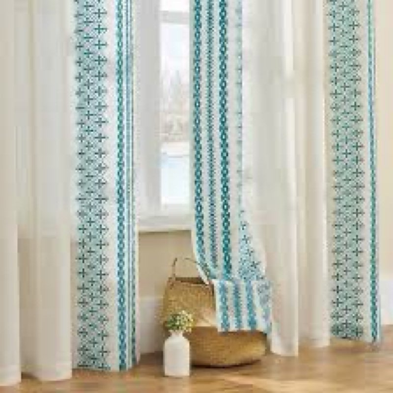 WowRiyidecor Teal Blue ... Panels 52Wx84H Inch