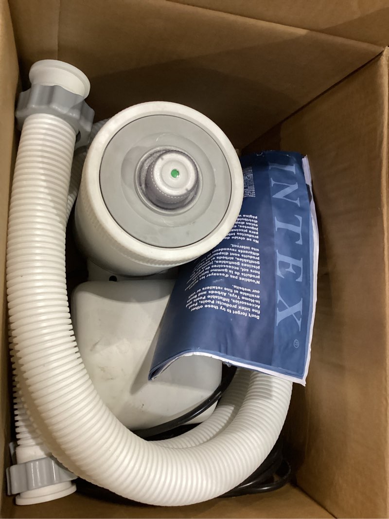 Condition photo showing New/Like New for INTEX 26635EG C1500 Cartridge Filter Pump for Above Ground Pools: 1500 GPH Pump Flow Rate – Improved Circulation and Filtration – Easy Installation – Improved Water Clarity – Easy-to-Clean