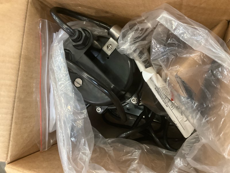 Condition photo showing As Is for utilitech 1/2-hp 115 -volt 55-gallon aluminum submersible sump pump