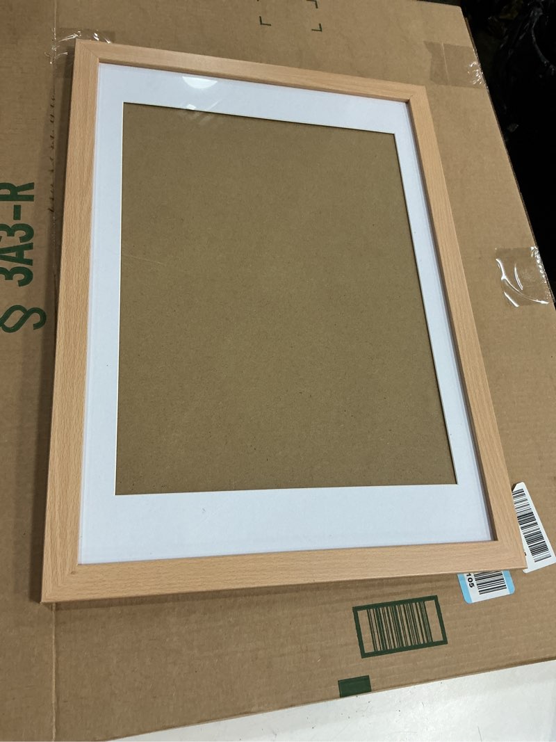 Condition photo showing Good Condition for vnvnk 14x20 frame natural wood color, perfect for 14x20 inch picture without mat or 12x16 inch picture with mat, home wall decor picture frame-1 pcs 14x20 natural
