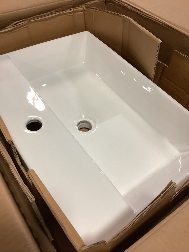 Condition photo showing Good Condition for Claire 24” Rectangle Wall-Mount Bathroom Sink White 24