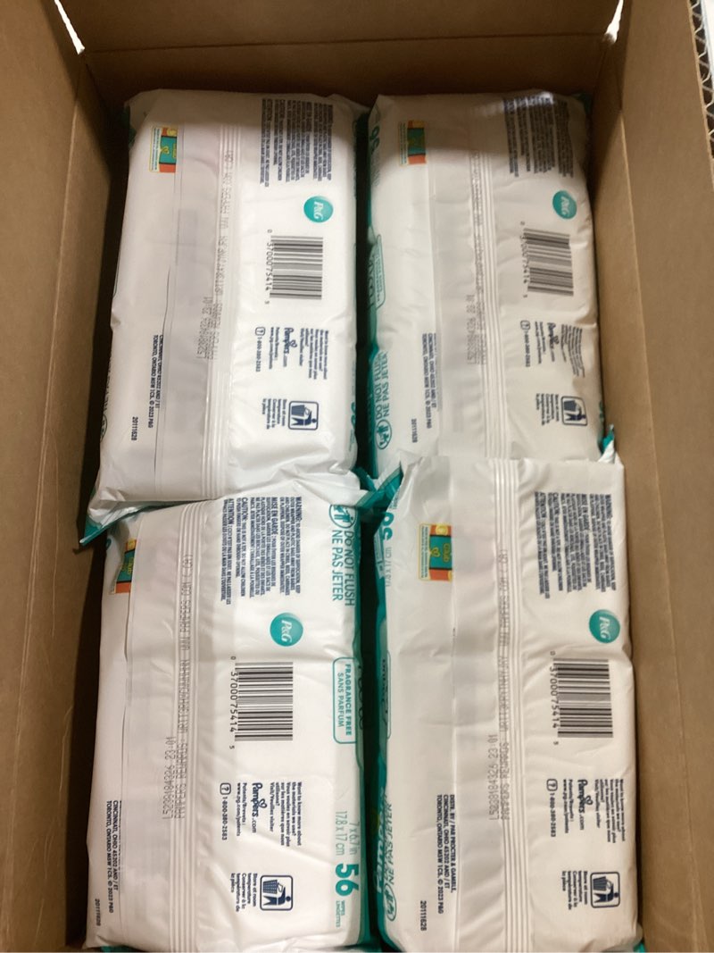 Pampers Aqua Pure Baby Wipes, 99% Water, Fragrance Free, 896 Baby Wipes Total (16X Flip-Top Packs) [