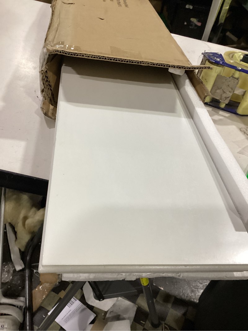 Condition photo showing As Is for welland 8" deep floating shelves wall mounted shelf (white, 36inch) white 36inch