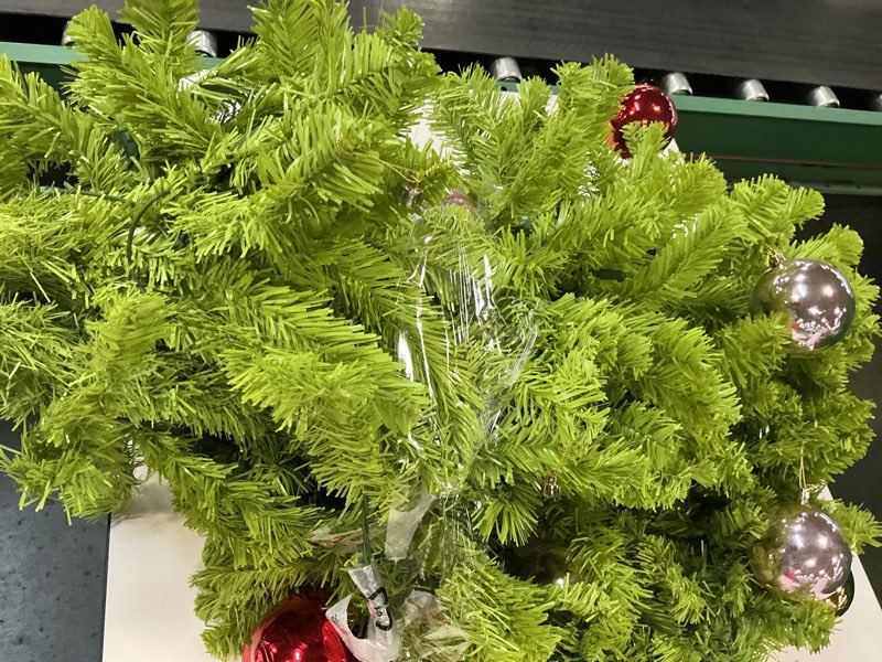 Condition photo showing As Is for Prelit Christmas Tree 6ft with Remote Control, 8 Light-Modes Artificial Christmas Trees with Lights, Xmas Tree with 1000 Thick Branch Tips & 250 Lights, Easy Assembly Holiday Décor for Home 6 ft