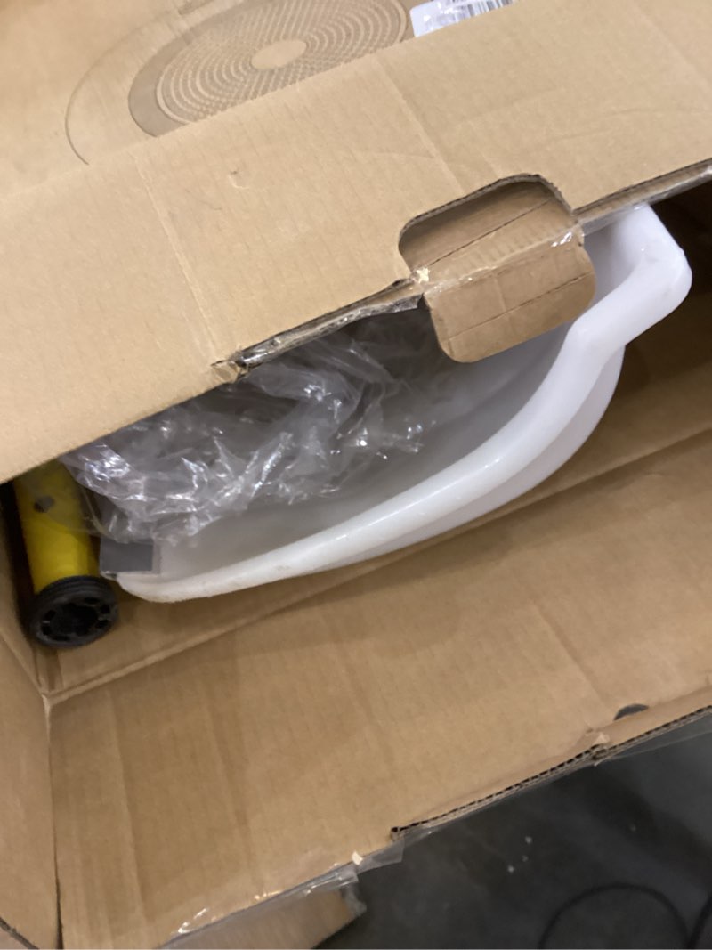 Condition photo showing Good Condition for Snow Pusher, 58" Snow Plow Shovel with Ergonomic Dual D-Handles & 22'' UHMW Blade, Lightweight Manual Snow Shovel for Driveway, Sidewalk & Patio (Yellow) yellow 58''