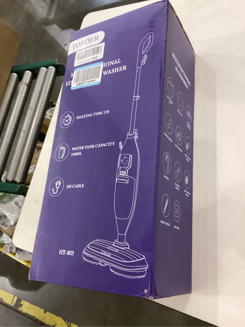 Condition photo showing As Is for 2-in-1 Steam Mop & Handheld Steam Cleaner,Floor Steamer with 13 Accessories,30s Fast Heat-Up, 550ml Tank,16.4ft Cord,4 Washable Pads,Deep Cleaning for Hard Floors,Carpets and Multi-Surface White