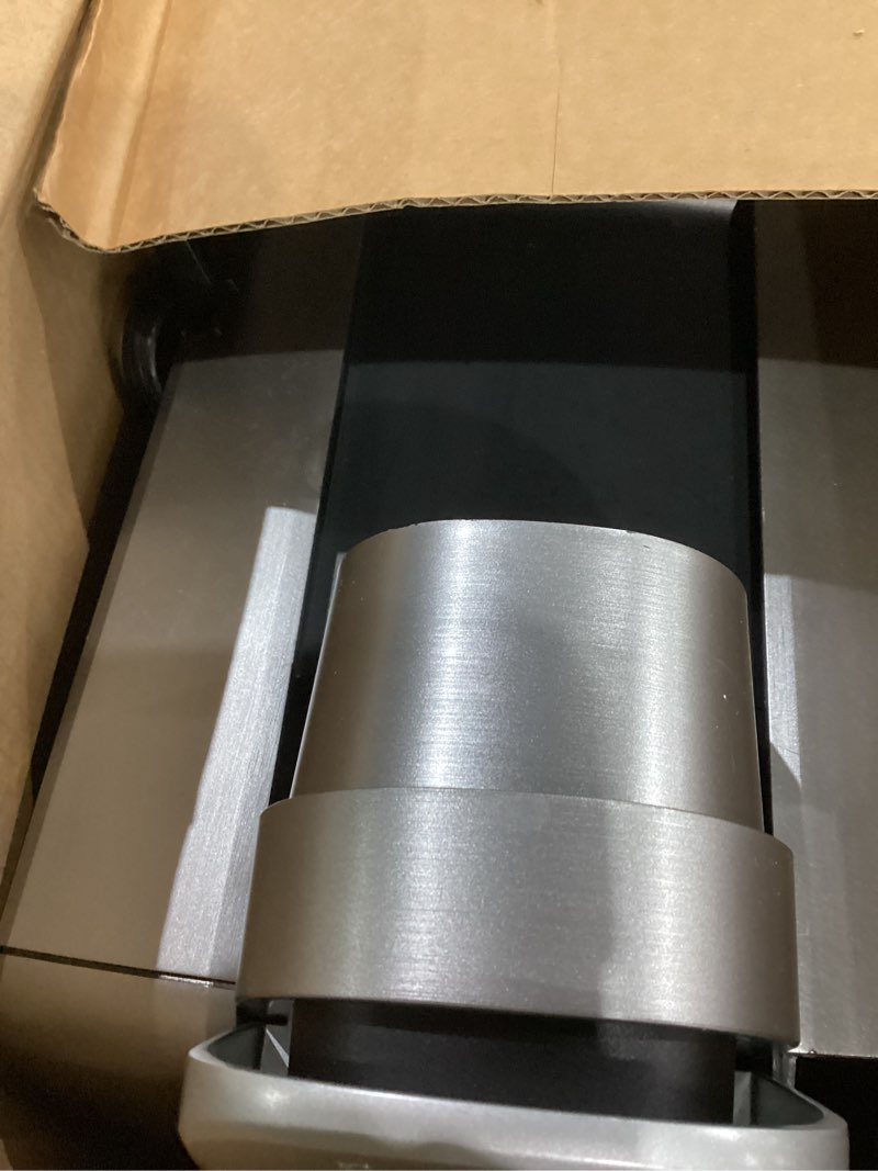 Condition photo showing As Is for keurig k-elite single serve k-cup pod coffee maker, with strength and temperature control, iced coffee capability, 8 to 12oz brew size, programmable, brushed silver