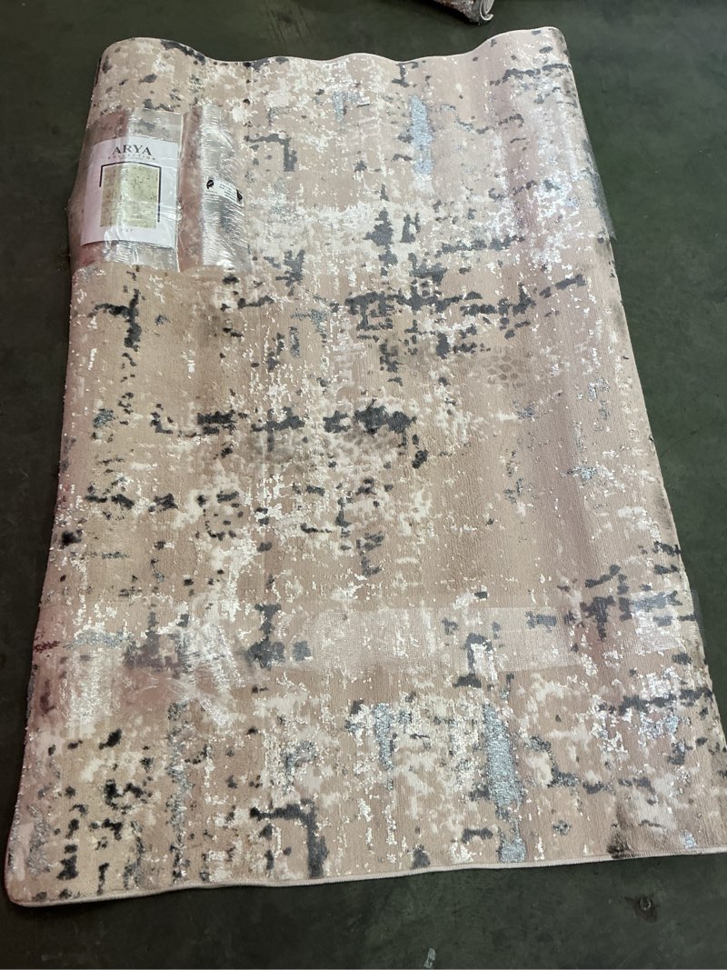 ARYA area rug 5’x7’ grey/ L. beige 