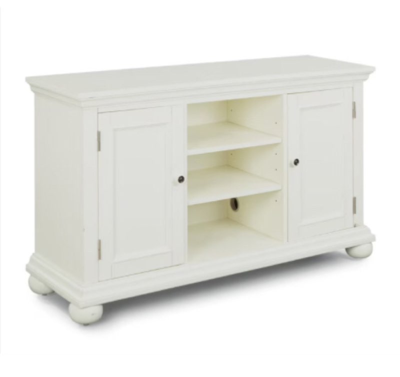 Homestyles ent Homestyles Dover Wood Entertainment Center in Off White