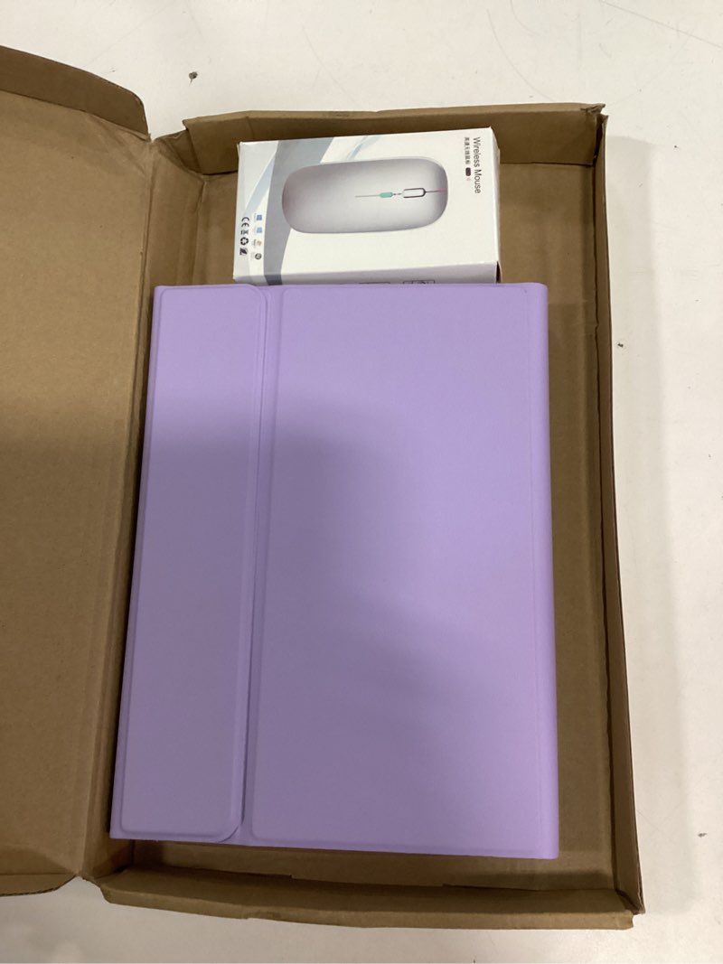 Condition photo showing Good Condition for eampang tablet case with keyboard mouse for amazon kindle fire hd 10&10 plus 11/13th gen 10.1 inch,7 color rainbow backlit detachable keyboard magnetic cover with pen slot hd 10 2021&2023 purple