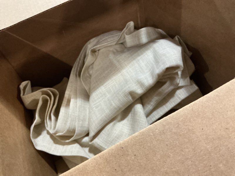 Condition photo showing Good Condition for HPD Half Price Drapes Heavy Faux Linen Light Filtering Curtains for Bedroom 96 Inches Long (1 Panel) - Rod Pocket Curtains for Living Room - Window Curtains Home Decor - 50 X 96, Barley Barley 50"W x 96"L (Pack of 1)