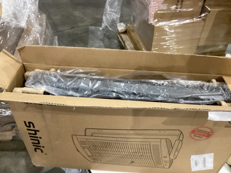 Condition photo showing New/Like New for shinic electric garage heaters with remote control, 1500w/750w ceiling mounted radiant quartz heater with work light, 90° rotation, 5 mode settings, electric heater for garage, shop, patio large room