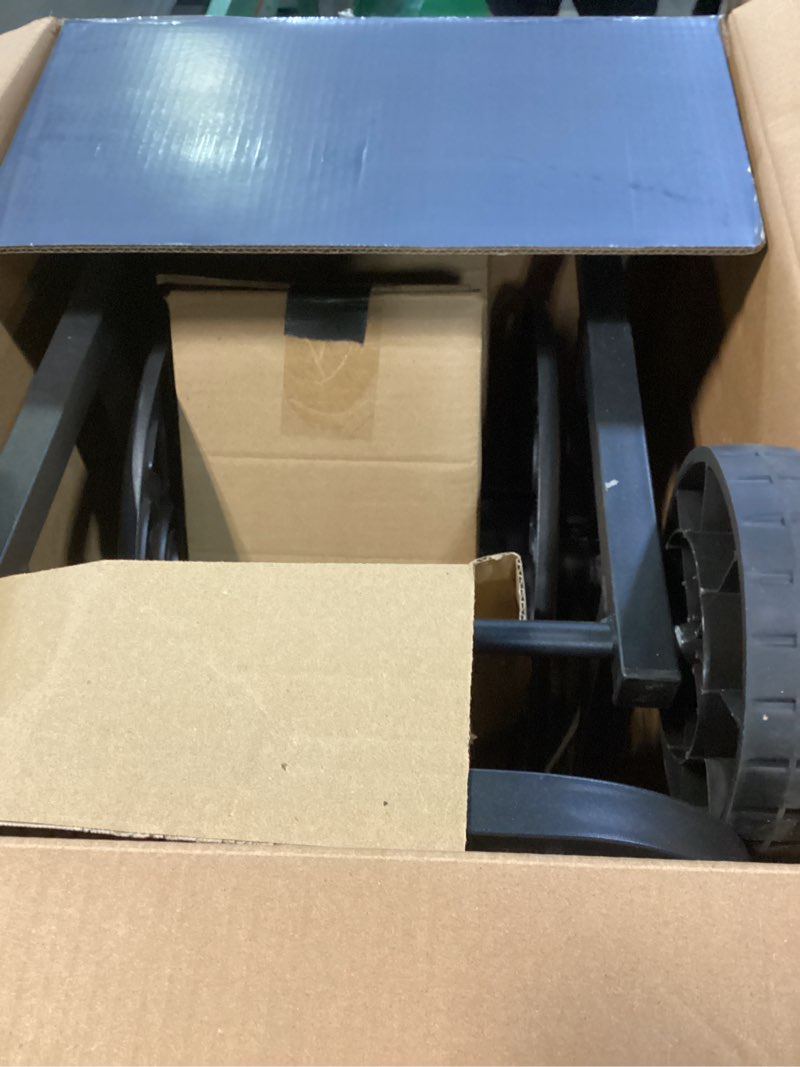 Condition photo showing As Is for style selections steel 200-ft cart hose reel