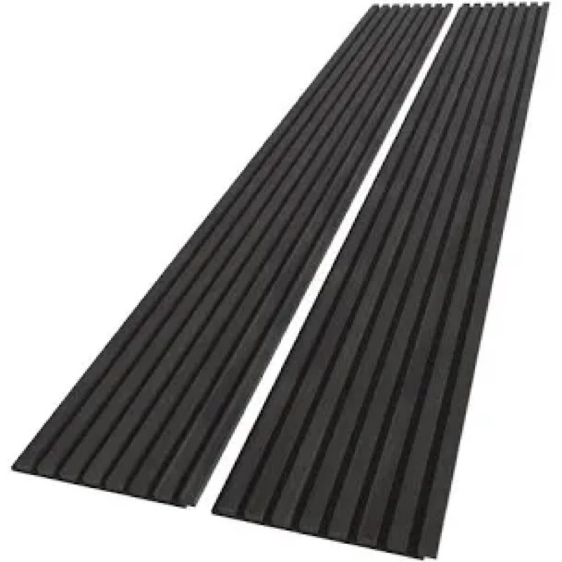 2pcs x \"106 x 20.5\" 3D Acoustic/Sound proof Wood Slat Wall Panels (set of 2/30.2 sq. ft.) in Black