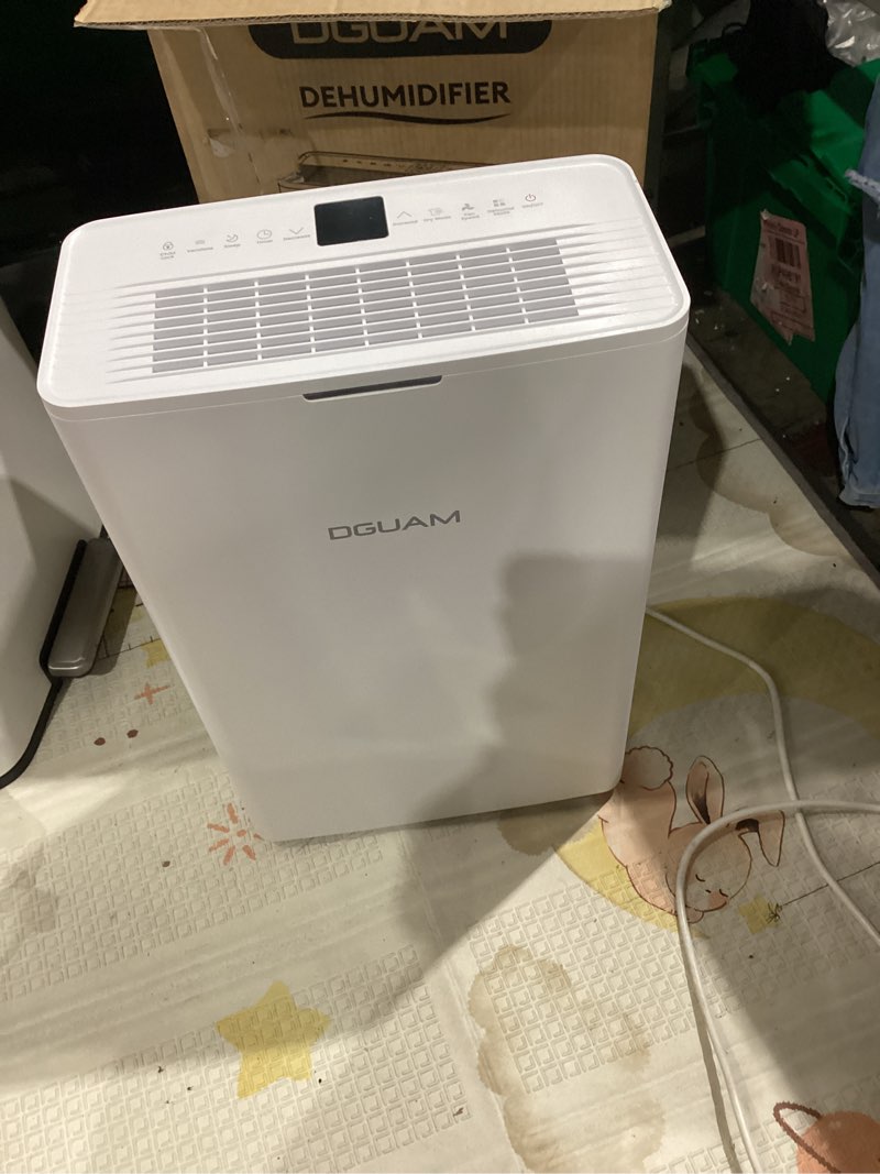 Condition photo showing Good Condition for 4500 sq. ft dehumidifier, max 80 pint/day dehumidifier for basement & home, compressor dehumidifier with drain hose, smart humidity control, energy efficient & quiet for bedroom, large rooms white