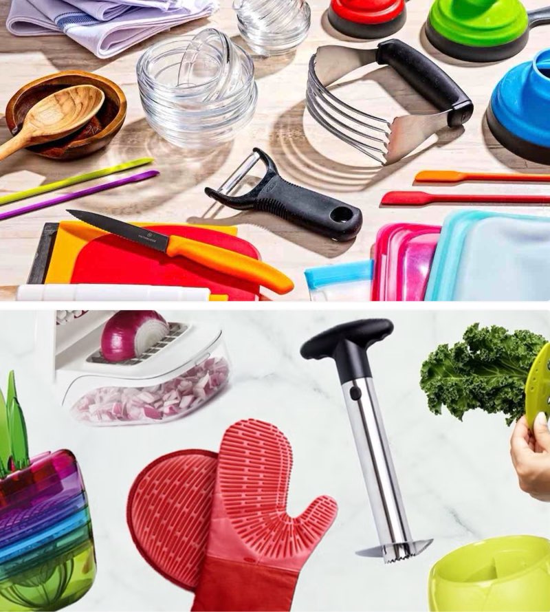 assorted kitchen tools and accessories