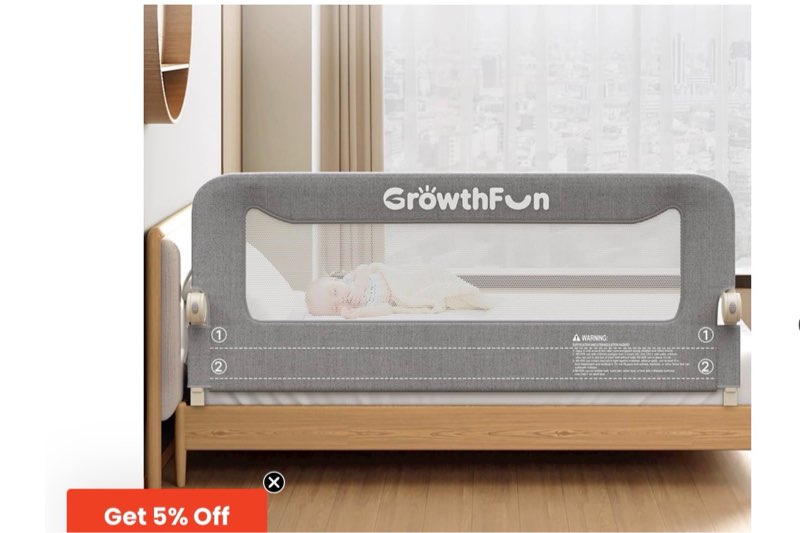foldable bed rail for toddlers, 78.3 in reinforced carbon steel frame&connectors, breathable cationic fabric, safety toddler bed 