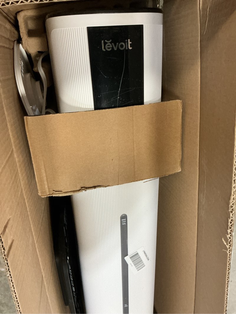 Condition photo showing As Is for LEVOIT OasisMist 1000S (10L) Smart Humidifier for Home Large Room Bedroom, Last 100 Hours Suitable for Indoor Plant, Cover up to 600ft², Easy Top Fill, Remoter & Voice Control, Auto Mode, Quiet, White Smart Cool Mist Humidifier 10L