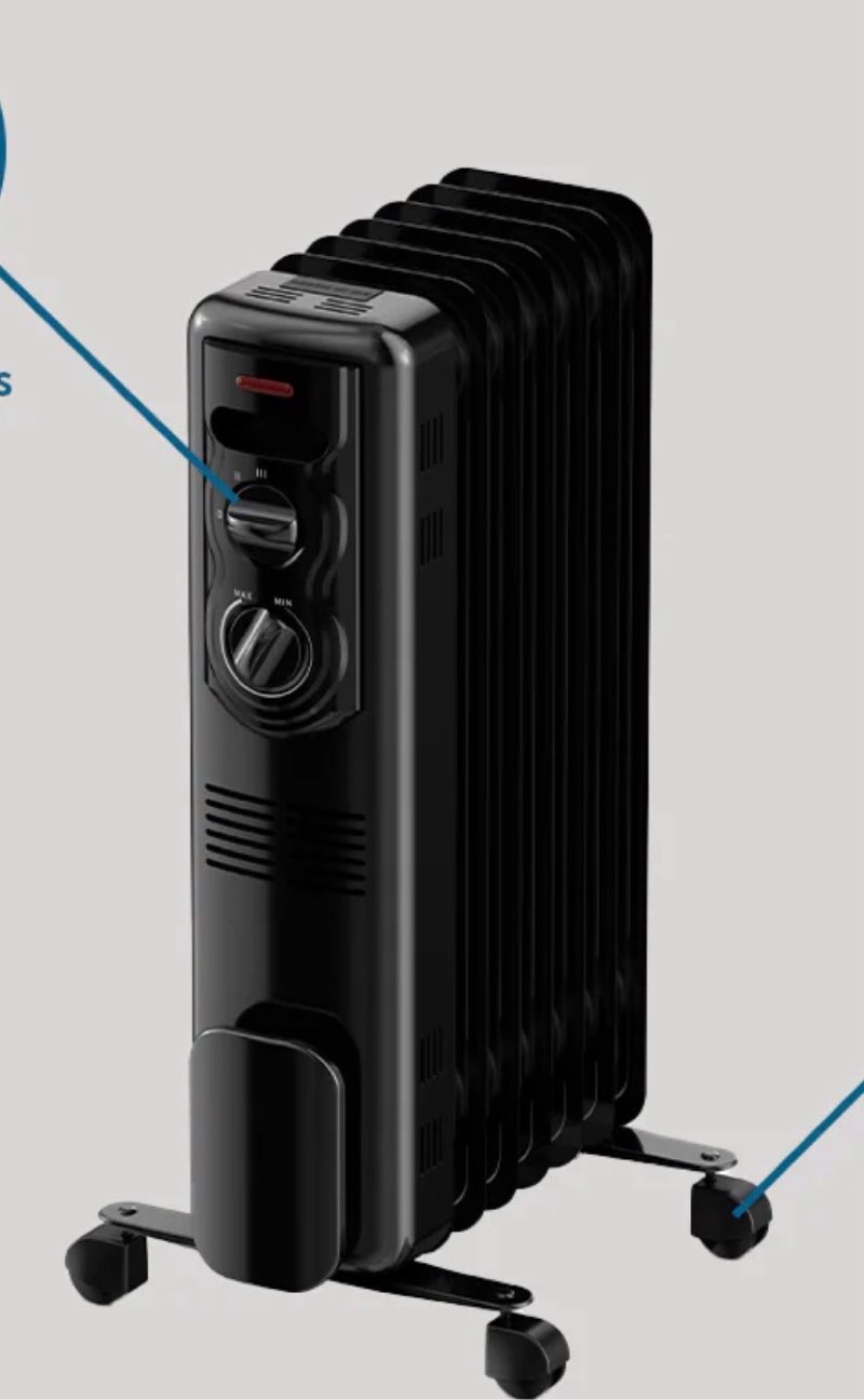 utilitech up to 1500-watt oil-filled radiant utility indoor ...