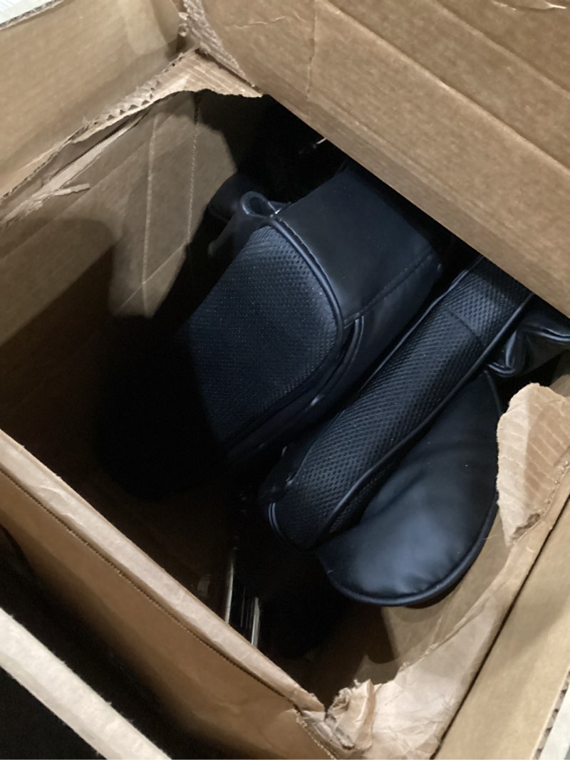 Condition photo showing As Is for COMHOMA Big and Tall Office Chair, High Back Leather Gaming Chair with Footrest, Executive Ergonomic Office Chair with Pocket Spring Lumbar Support and with Outward Fixed Soft Armrests Deep Black