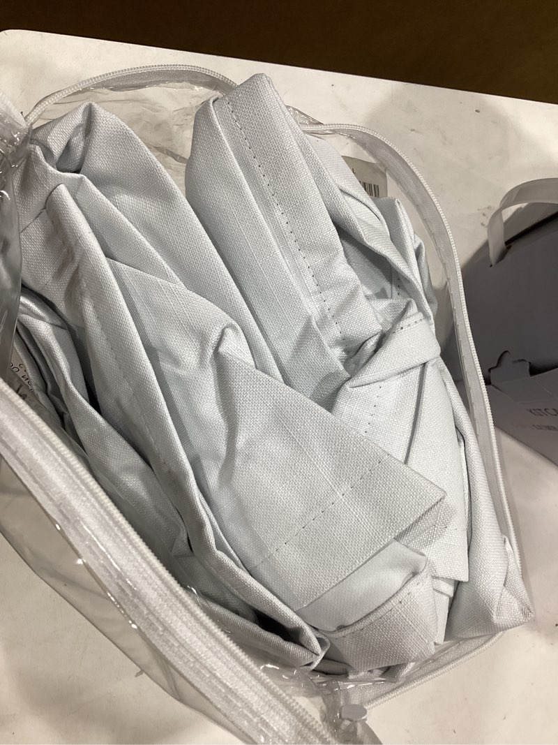 Condition photo showing Good Condition for guken white 100% blackout linen curtains 84 inch length 2 panels set for living room bedroom back tab thermal insulated 100% black out drapes room darkening farmhouse style for bedroom curtains 52x84 white 52"w x 84"l (pack of 2)