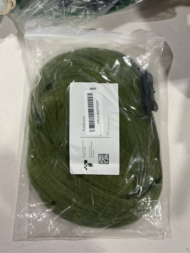 Condition photo showing Good Condition for green long straight wig 65cm blunt bangs daily synthetic hair for women east asian fashion k-pop style fresh natural heat resistant wig cap (25.6 inch)