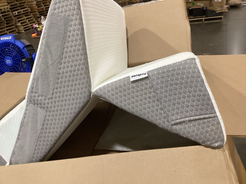 Condition photo showing As Is for redluxe wedge pillow headboard