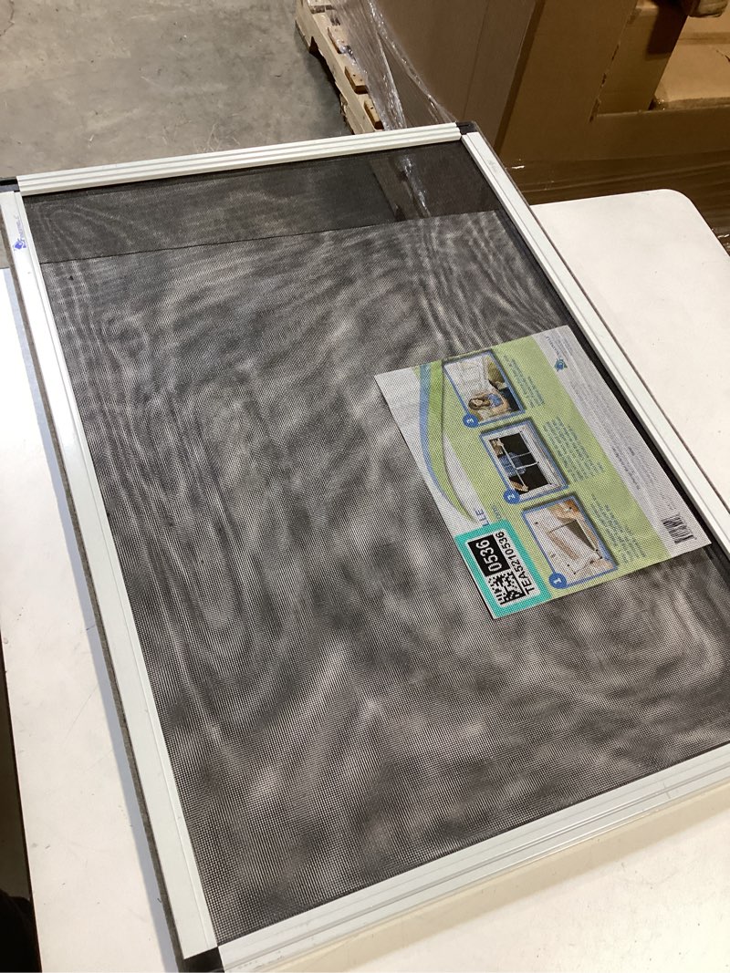 Condition photo showing As Is for fenestrelle expandable window screen, 2 way adjustable, horizontal (20\" h x 28\" - 54\" w) or convert to vertical (28\" h x 20\" - 38\" w), perfect replacement screen for windows,