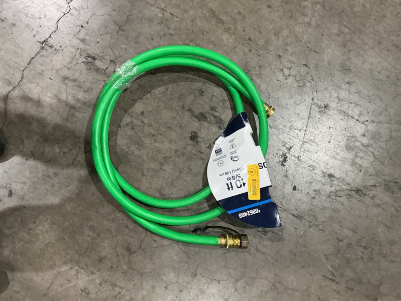 Condition photo showing As Is for project source project source leader hose 5/8-in x 10-ft light -duty vinyl green leader hose