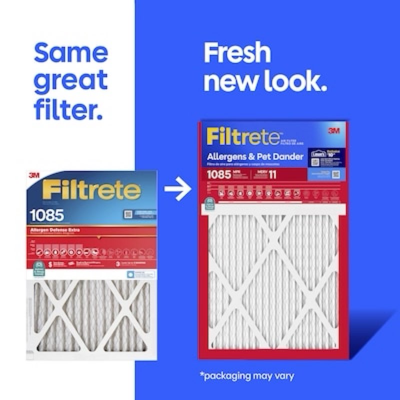 filtrete 20 x 30 x 1 merv 11 1085 mpr allergen defense extra electrostatic pleated air filter 