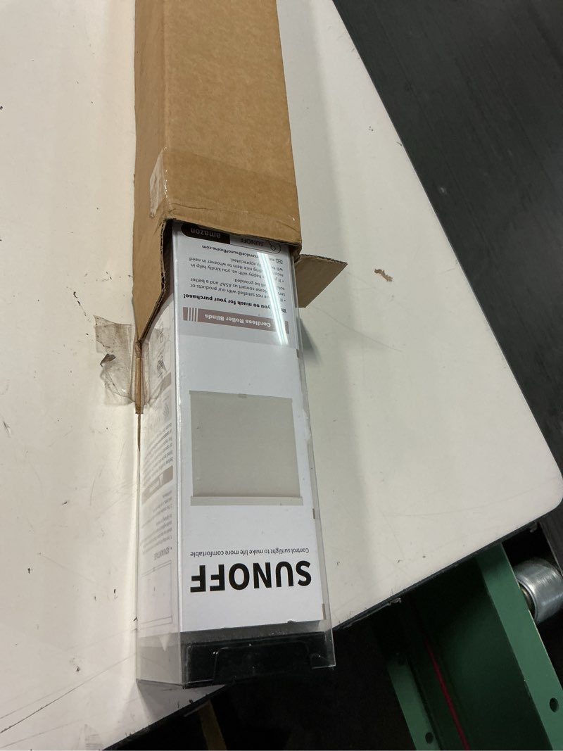 Condition photo showing Good Condition for cordless blackout roller shades blinds for windows free-stop,pull down room darkening with valance,thermal insulated woven fabric window door blinds for home,office,white 36" w x 72" l 36"w x 72"h white