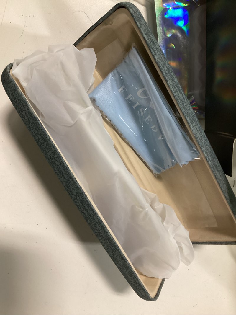 Condition photo showing New/Like New for FEISEDY Stylish Metal Reader Sunglasses for Woman Trendy Retro Reading Glasses UV400 Protection B0295 Gold Frame & Gradual Grey Lens 1.5 x